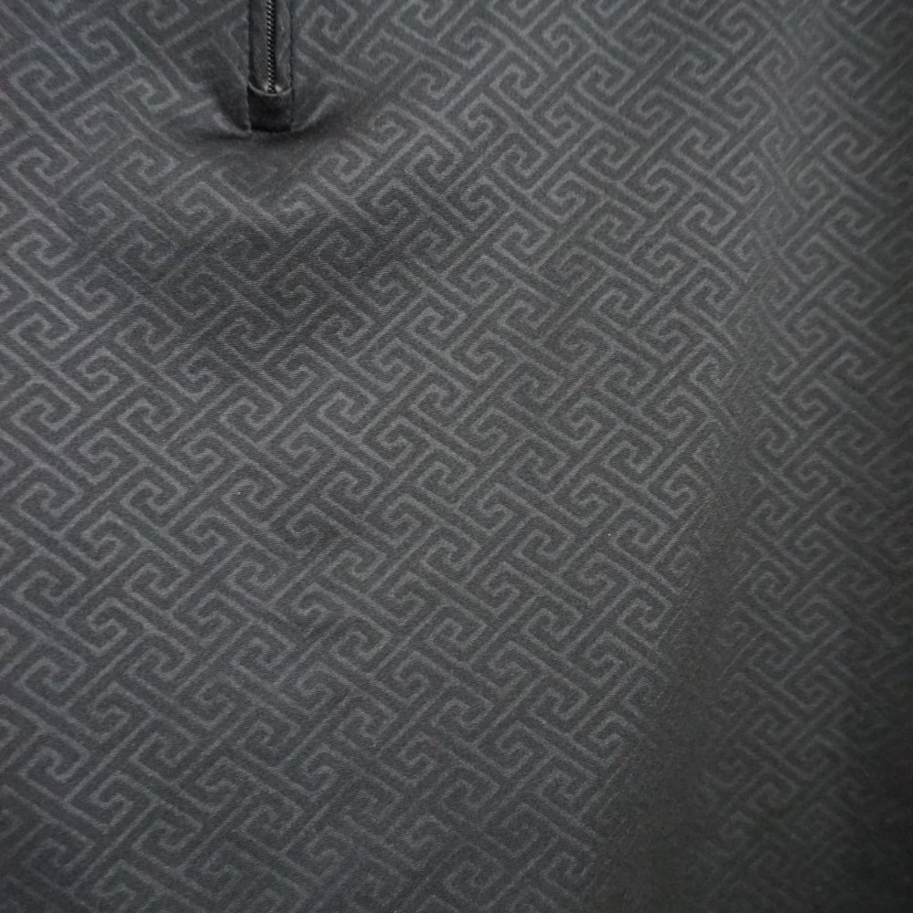 Vintage geometric print front zip polo tshirt - Picture 5 of 6